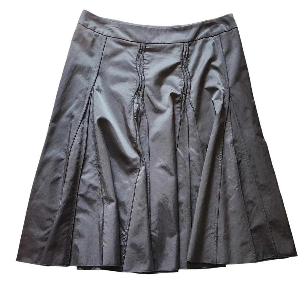 Tribal Womens Gorpcore Black Paneled Flared Sophisticated Academia Skirt 10